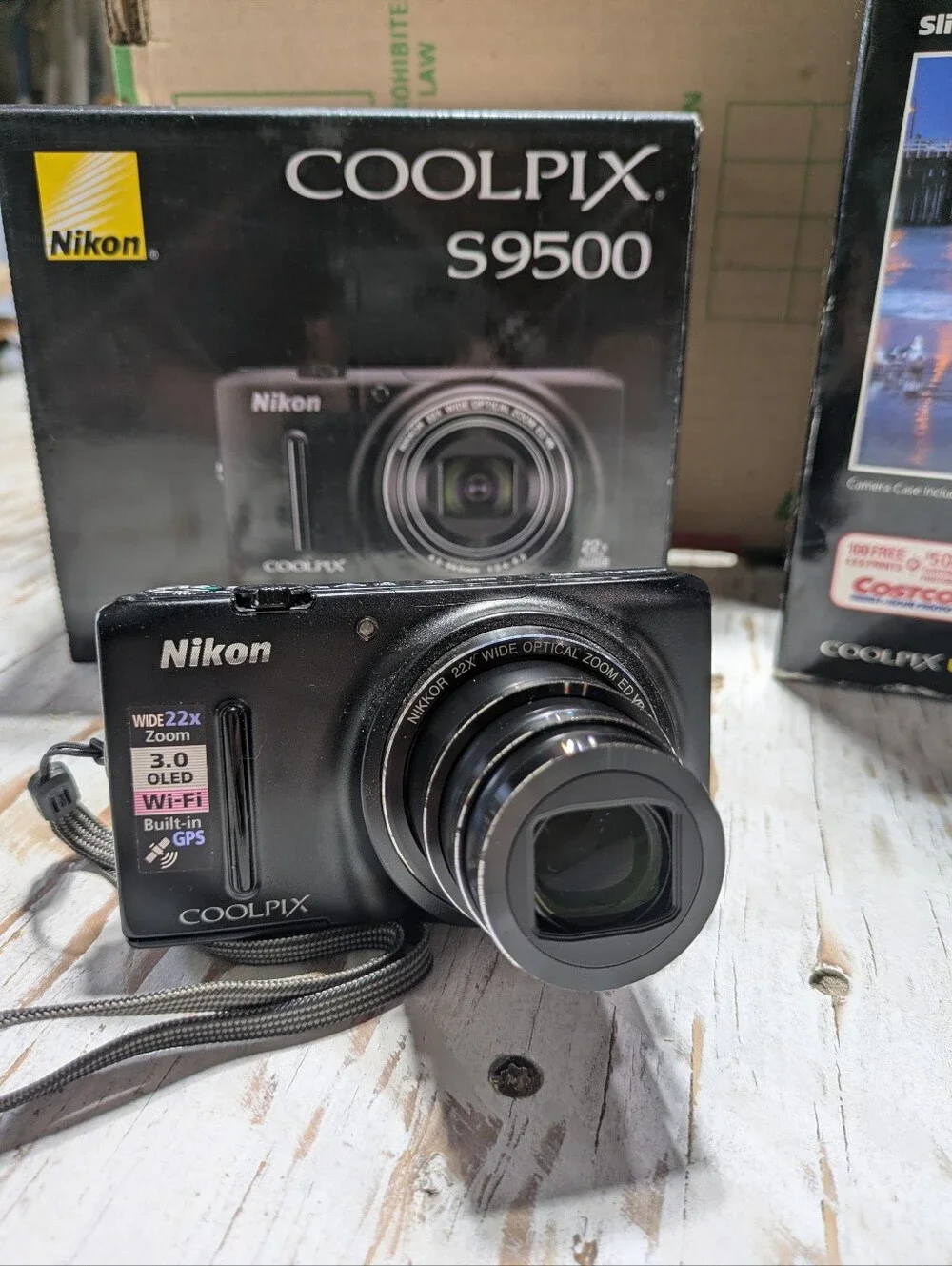 Nikon COOLPIX S9500 Compact Digital Camera Black Bundle